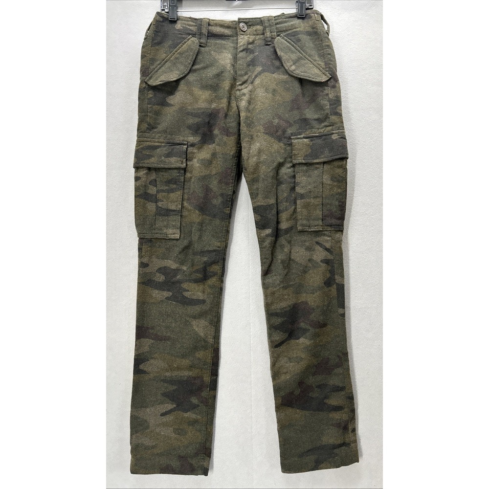 Mark McNairy X Gap Collaboration Green Camo Cargo Pants Men 30x32 Wool Blend